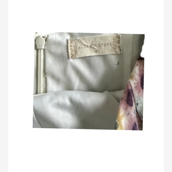 Altar'd State Floral Puff-Sleeve Mini Dress in Yellow, Blue & Pink cottagecore - Picture 4 of 4